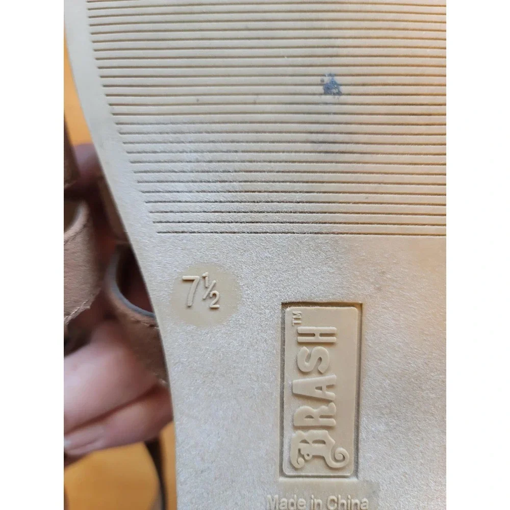 Pre-Loved Brash Leather Sandals Women 7.5 - Picture 4 of 6